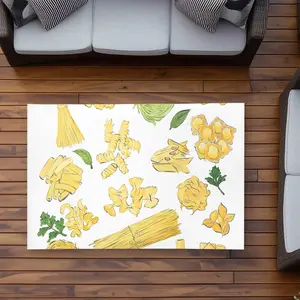 212 MAIN Pasta-Print Outdoor Kitchen Rectangle Area Rug, 3x5 ft, Home Decor Accessory