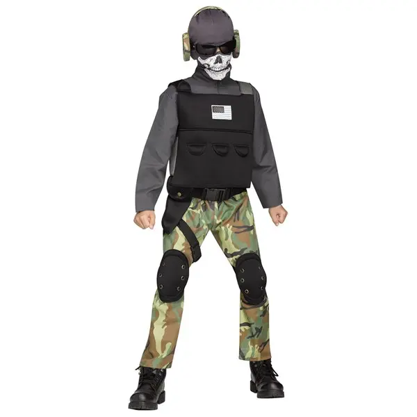 Boys Skull Soldier Costume