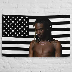 Osamason American Flag Tapestry – Underground Rapper Wall Art 40in*60in Tapestry Modern Stripe Design Backdrop Statement Piece Decorative