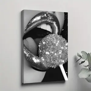 1pc  Canvas Poster, Glitter Glam Wall Art Canvas Paintings, Ideal Gift For Bedroom Living Room Corridor, Wall Art, Room Decoration
