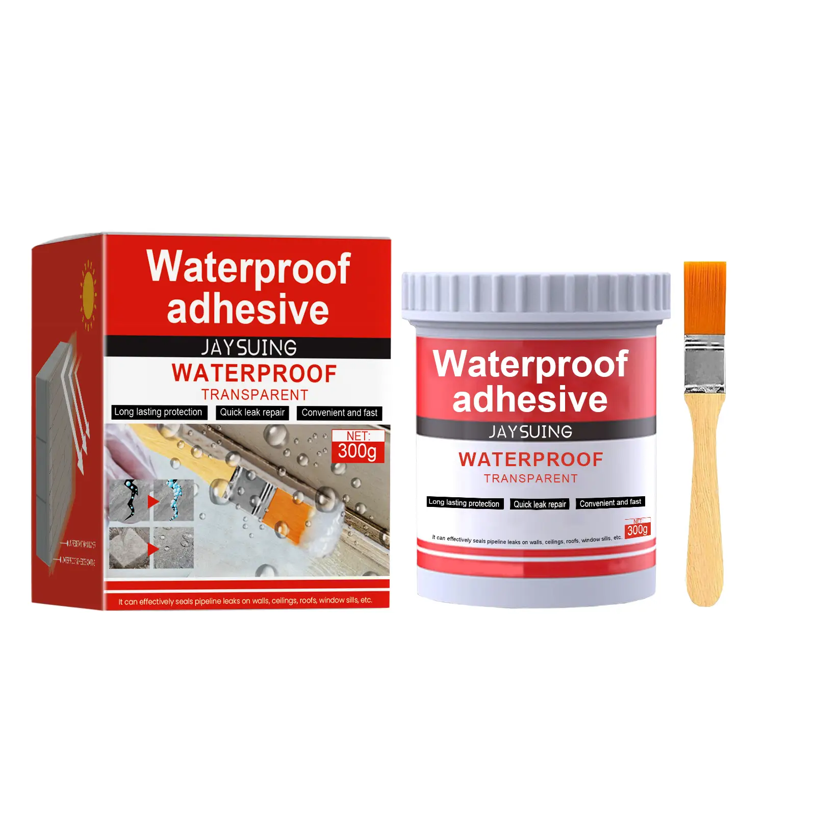 JAYSUING Transparent Waterproof Coating, Invisible WaterproofAgent ，Transparent Waterproof Sealan, Indoor & Outdoor Waterproof Coating 350g