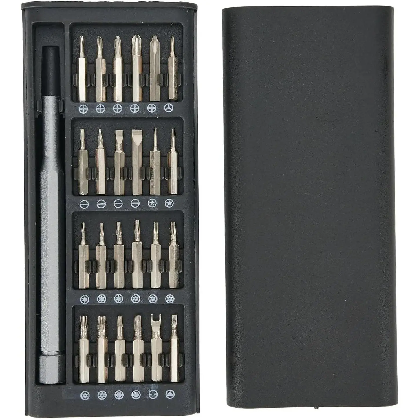 Precision Screwdriver Set 24 in 1 Magnetic Phillips Torx Screw Driver Bits Hand Repair Tools for iPhone PC Game Console DIY, Black5.