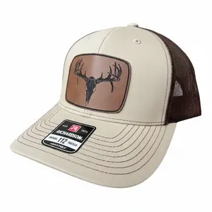 Buck, Deer Hunting, Fishing, Leather Patch Hat, Richardson 112, SnapBack, Bone Collector, Christmas Gift, Gifts for him, Gifts for Guys