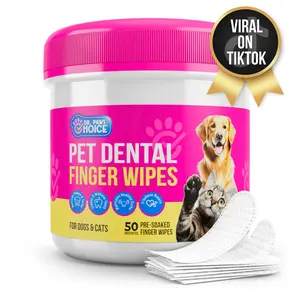 Dr. Paws Choice: Pet Care Finger Wipes for Dental, Ear, and Eye Hygiene.