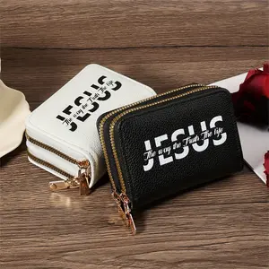 Jesus Themed Wallet - Trendy Double-Layer Zipper