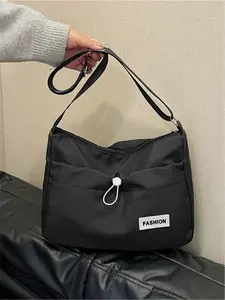 Simple Lightweight Large Capacity Tote Bag, Versatile Solid Color Commuter Shoulder Crossbody Bag, Stylish Everyday Use Handbag