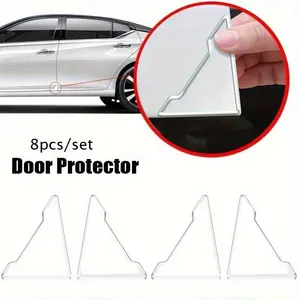 Car door corner impact protection stickers - Universal car door corner impact protection cover, transparent scratch-resistant protection stickers - Door protection cover