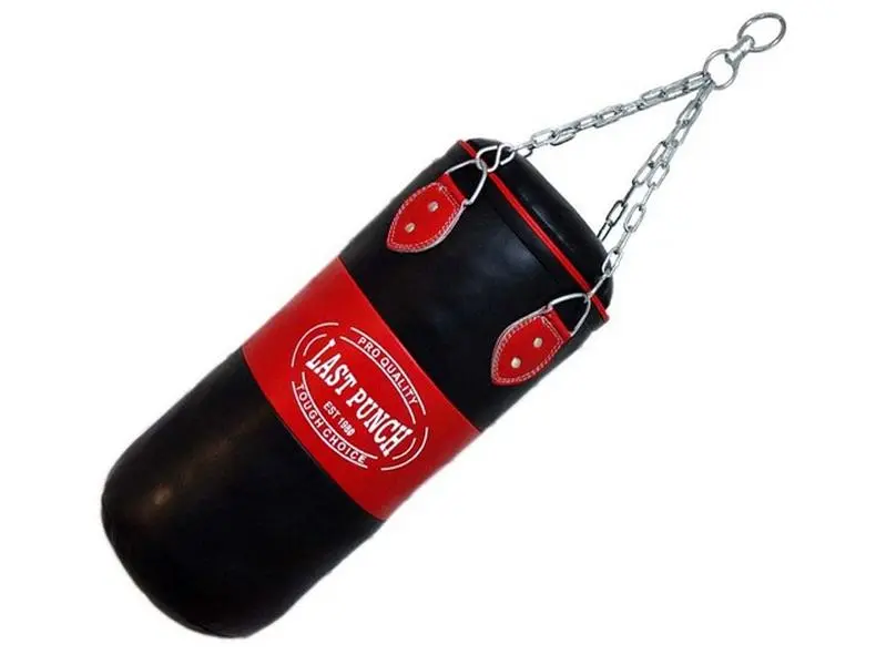 Heavy Duty Foam Filled Inflated Punching Bag - 185-M, Red & Black, Medium, 29 In, Foam Core, Durable, with Chains, Boxing & Martial Arts Sports Equipment