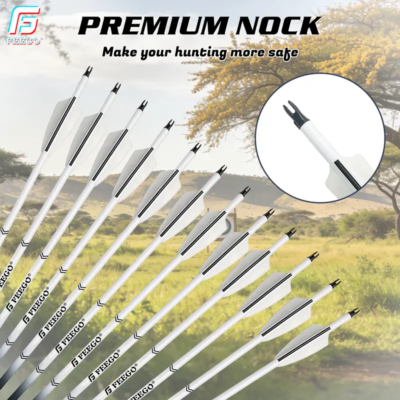 M.A.K 30 Carbon Archery Practice Target Hunting Arrows For Compound Recuve Bow With Removable Tips