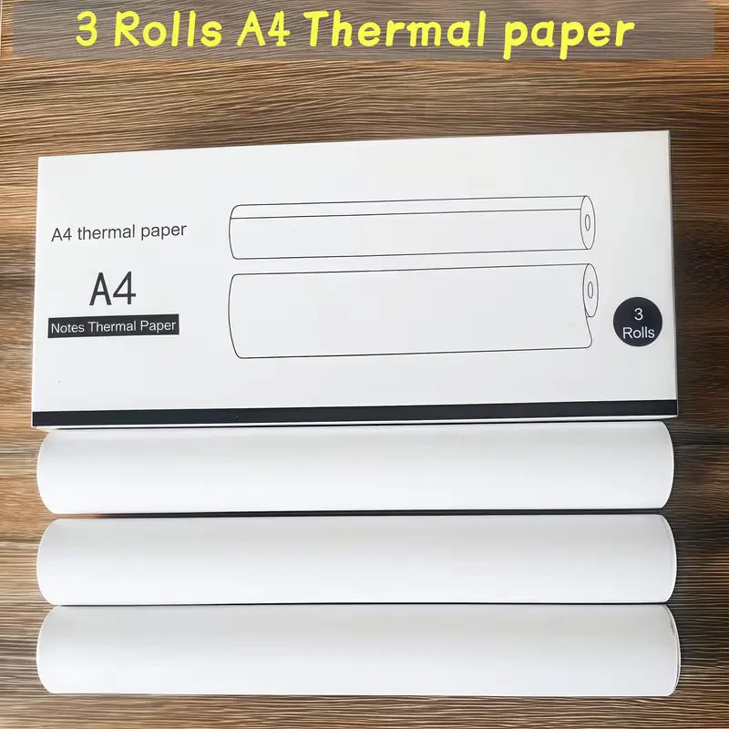 3 Roll Pack Quick-Dry Thermal Printer Paper Suitable for Portable Thermal Printers, Compatible for Smartphones Tablets POS Receipt Paper Roll for Mobile Thermal Printer, Instant Printing Paper