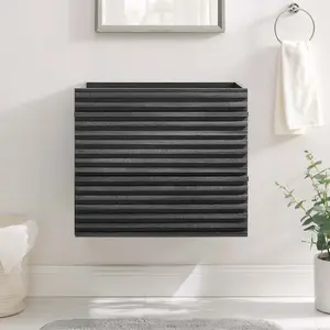 Modway Render 24" Wall-Mount Bathroom Vanity Cabinet (Sink Basin Not Included) in Charcoal