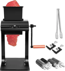 Meat Tenderizer Tool Manual Machine beef Jerky Slicer, 2-in-1 meat tenderizer machine Heavy Duty Cuber, 2 Set of Stainless Steel ,  Construction for Beef, Chicken