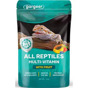 4oz Reptile Multi-Vitamin Supplement Premium Ingredients Rich with Organic Fruit Supports Full Growth Development Boosted with Minerals and Amino Acids Proudly Made in USA