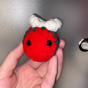 Mini Christmas Bee Plushie, Extra Small Bee Crochet, Handmade Amigurumi
