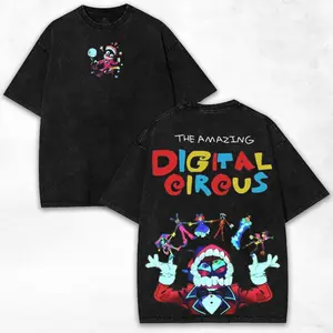 Caine v2 The Amazing Digital Circus Cartoon Graphic Tee - Classic Cotton T-Shirt for Casual Streetwear - Simple Designer Style Top Perfect for Animation and Anime Fans