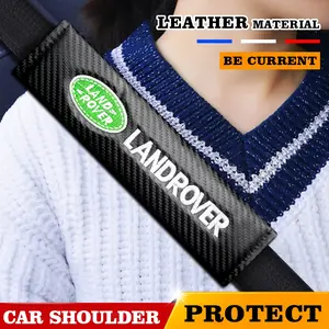 Land Rover Series Car Seat Belt Shoulder Pads, 3D Embroidered Logo, Non-Deformable, Fits All Models, Enhances Interior Luxury