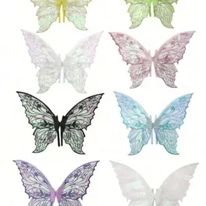 Shiny Butterfly Wings for Women, Gold Glitter Fairy WINGS, Carnival Costume Accessory, Halloween Christmas Party Props, Party Event Props, Battery-Free