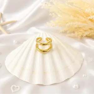 Smooth Double Band Ring