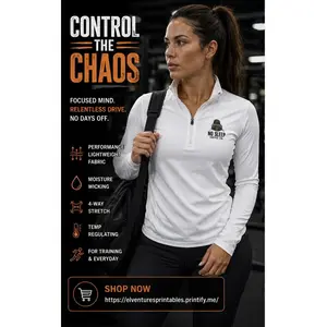 control the chaos quarter zip pullover motivational gym pullover mindset apparel streetwear athletic sweatshirt entrepreneur clothing
