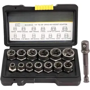 [Deals for You Days] Bolt Extractor Tool Set, 13+1 Counts Impact & Nut Remover Stripped Lug Remover, Drive Rounded Bolt Remover for Removing Damaged, Frozen Universal Impact impact bolt