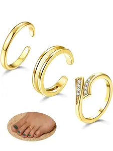 Women's Elegant Rhinestone Decorated Toe Ring, Fashionable Toe Jewelry for Beach Vacation, Casual Trendy Body Jewelry for Women & Girls, Trendy Jewellery Accessories, Stacking Ring Set, Stackable Rings