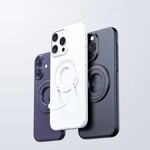 Magnetic Phone Case, 1 Count Phone Protective Cover with Ring Stand, Non-slip & Drop Resistance Phone Cases for iPhone 16 Pro Max 16 Pro 16