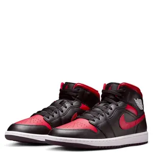 Nike Air Jordan 1 Mid Bred Black Red DQ8426-067 Men's Shoes NEW Athletic Sneakers