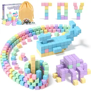 Summer Spring Gift 32pcs Magnetic Blocks Building Cubes for Toddlers, Classroom Must Haves Creative Learning Kids Gifts, Preschool Montessori Sensory Autism Magnet Toys for Boys and Girls Ages 3 4 5 6