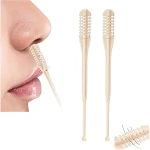 2Pcs 2-in-1 Nasal Hair Cutter, 2025 Double Sided Nose Hair Removal Kit, Nostril Hair Remover Tool, Portable Manual Nasal Hair Cutter, Nose Hair Trimmer with Ear Picker for Women Men (2PC)  Body Care Gentle