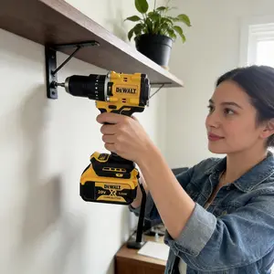 1 DEWALT drilling and fastening tool, suitable for DIY users at all levels, 13mm ratchet chuck, 74/26Nm torque, cordless hand drill screwdriver for woodworking and metal processing