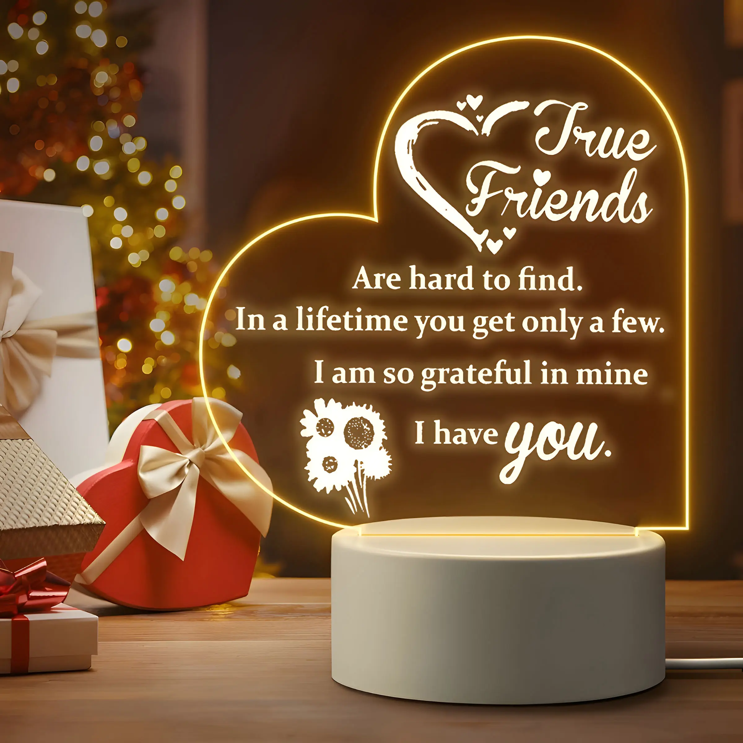 True Friend Gift for Women, Friendship Thank You Present, Bff Sister Birthday, Home Decor, Led Neon Lights, Neon Sign, Memorial Gift, Thanksgiving Christmas