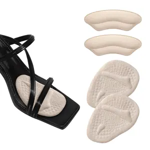 Heel Pads for Shoes Too Big, Shoe Inserts for Loose Shoes, Prevent Heel Pain Blisters & Heel Slipping, Filler Make Shoes Fit Tighter,Reusable, Self-Sticking Back,One Size Fits Any(Beige)
