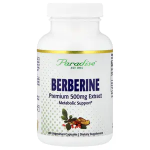 Paradise Herbs Berberine, 500 mg, 180 Vegetarian Capsules