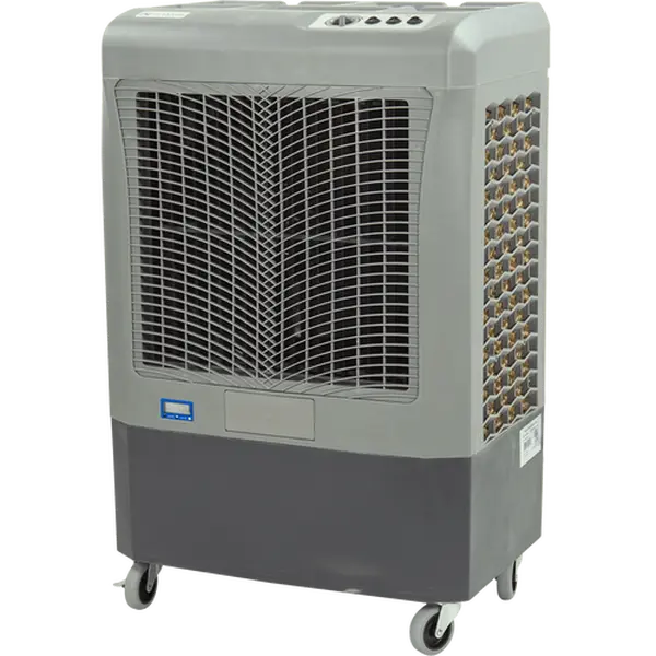 212 MAIN Mobile Evaporative Cooler for Outdoor Sports - 2200 CFM Portable Aircon, 750sf Coverage, 10.3 gal Water Reservoir, 3 High-Density Media Panels, Oscillating Louvers, 4 Heavy Duty Casters, Wide, 3 Panels, 2200 Cfm Airflow