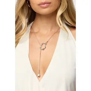Abstract Pendant Cascading Necklace