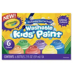 Crayola  6-Color Glitter Washable Kids Paint- 6 Per Set