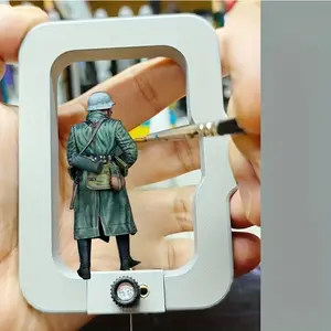 Elegant Soldier Statue Model Building, Adjustable Clamp Base Stand, Ideal for Scale Model Making Tools, Spray Paint Color Application