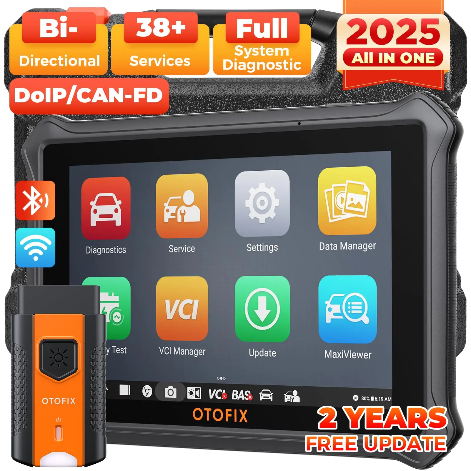 OTOFIX D1 Lite Bidirectional Scan Tool, 2026 Newest All System Automotive Diagnostic Scanner, 38+ Reset Services, FCA AutoAuth, Active Test, CANFD&DOIP，Summervibes
