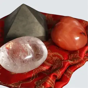 Manifestation Bundle: Pyrite Pyramid, Carnelian & Clear Quartz