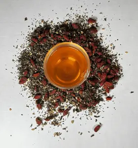Goji berry organic herbal tea blend Organic blend of goji berries, lemon balm, ginger, peppermint Beverage