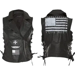 AFFLICTION CLUTCH VEST Women's Jacket Black