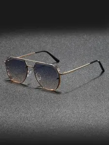 Unisex Vintage Metal Frame Glasses, Trendy Casual Glasses for Everyday Use, Fashion Accessories for Outdoor Activities, Trendy Beach Eyewear, Metal Frame Aviators