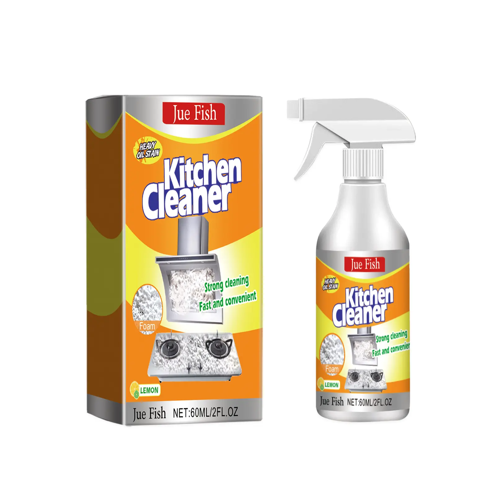 Lemon Extract Strong Oven Cleaning Foam Spray, All-Purpose Cloth-Compatible Cleaner with Oil Stain Dissolving, Heavy-Oil Remover for Kitchen Hoods & Pot Bottom Dirt, Household Cleaner, Household Cleaning