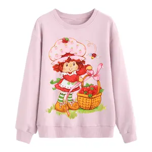 Strawberry Shortcake Boyfriend Fit Girls T-Shirt, Love Strawberry Sweatshirt, 2024 Outfits, Graphic T-Shirt