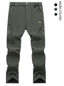 men's solid button fly zipper pocket pants, windproof warm trousers for outdoor activities, men's bottoms for winter, clothing, work pants men, menswear, hiking pants, casual streetwear trousers, casual sports trousers, casual fit longline trousers