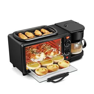 3-in-1 Multifunctional Household 110V Breakfast Machine with Toaster & Mini Oven for Quick Toast Baking and Daily Home Breakfast