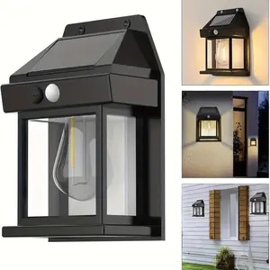 Solar Motion Sensor Wall Light IP65 Waterproof Anti-Glare Glass 270° Wide Angle 3 Modes for Garden Gate Balcony Easy Install 2 Year Weatherproof Design SolarLights Outdoor Lighting TikTokMadeMeBuyIt