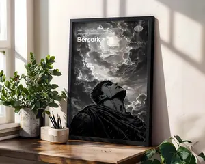 Berserk Poster Vintage Anime Manga Art Print ( Unframed - Print Only )