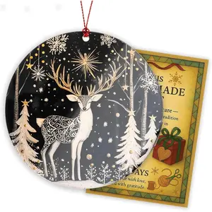 Reindeer Christmas Ornaments 2026, Scandinavian Christmas Decor Ornament, Dated Christmas Ornament 2026,  Indoor Reindeer Christmas Decoration, Elegant Holiday Ornaments