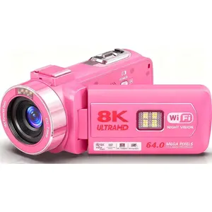 8K 64MP Video Camera Camcorder IR Night Vision Vlogging Camera 18X Zoom WiFi Digital Camera